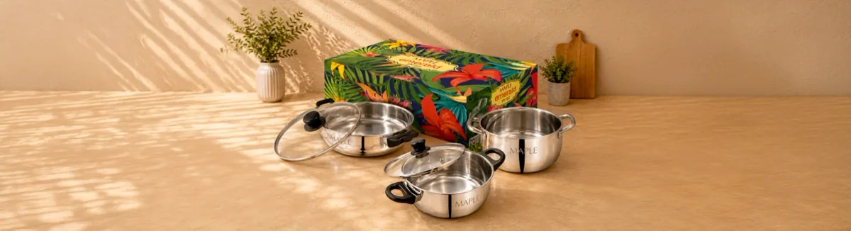 EMERALD stainless steel three-piece set